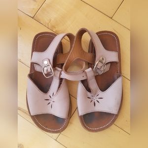 Toddler Adelisa & Co leather Sandles Size 26 Mauve upper